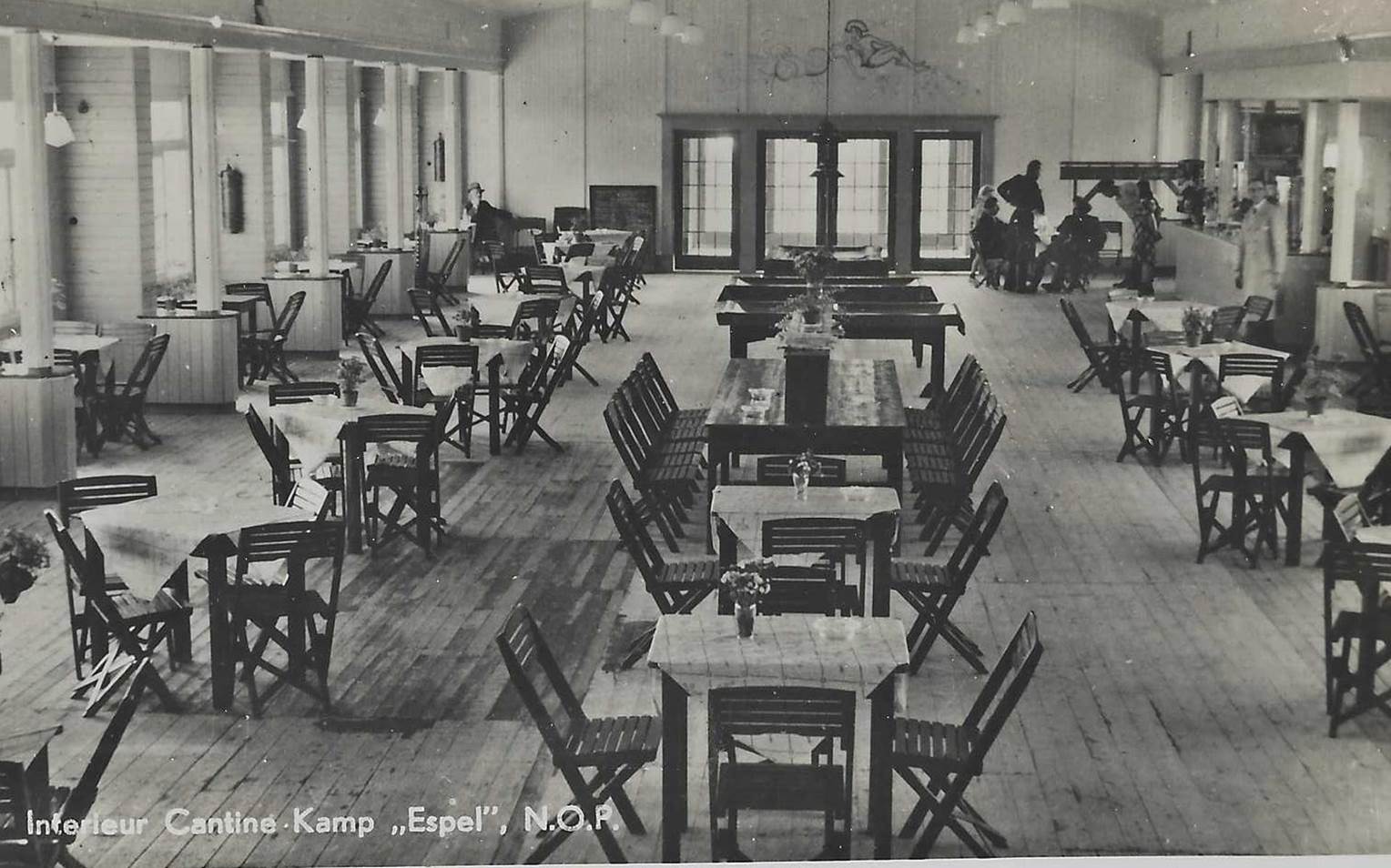 De kantine van Kamp Espel.